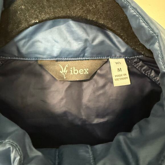 Ibex Women's Wool Aire Jacket Hybrid Puffer Blue Navy Medium Full Zip Insulated - Picture 6 of 10